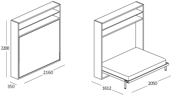 Oplapbed Circe standaard BedHabits